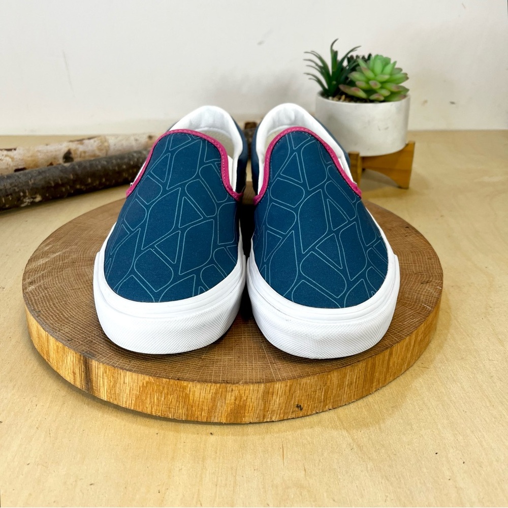 *Vans | Multi Color Blue Print Classic Slip-On Sneaker SN 721454 Size 8.5M/10L - Picture 4 of 16